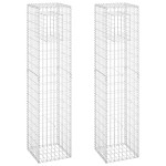 vidaXL Stâlpi tip coș gabion, 2 buc., 40x40x180 cm, fier vidaXL Stâlpi tip coș gabion, 2 buc., 40x40x180 cm, fier