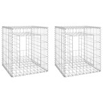 vidaXL Stâlpi coș gabion, 2 buc., 50x50x60 cm, fier vidaXL Stâlpi coș gabion, 2 buc., 50x50x60 cm, fier