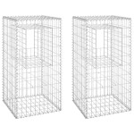 vidaXL Stâlpi tip coș gabion, 2 buc., 50x50x100 cm, fier vidaXL Stâlpi tip coș gabion, 2 buc., 50x50x100 cm, fier