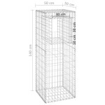 vidaXL Stâlpi coș gabion, 2 buc., 50x50x140 cm, fier vidaXL Stâlpi coș gabion, 2 buc., 50x50x140 cm, fier