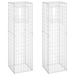 vidaXL Stâlpi tip coș gabion, 2 buc., 50x50x180 cm, fier
