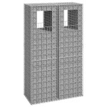 vidaXL Stâlpi tip coș gabion, 2 buc., 50x50x180 cm, fier