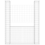 vidaXL Coș de gabion în formă de U, 2 stâlpi, 140x20x200 cm, fier