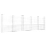 vidaXL Coș gabion în formă de U cu 6 stâlpi, 620x20x200 cm, fier
