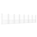 vidaXL Coș gabion în formă de U cu 8 stâlpi, 860x20x200 cm, fier