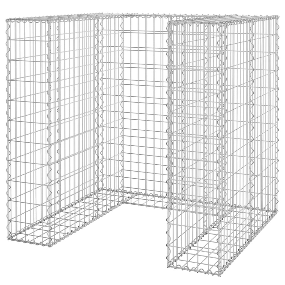 vidaXL Perete gabion pentru pubelă, 110x100x110 cm, oțel galvanizat