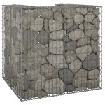 vidaXL Perete gabion pentru pubelă, 110x100x110 cm, oțel galvanizat vidaXL Perete gabion pentru pubelă, 110x100x110 cm, oțel galvanizat