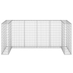 vidaXL Perete gabion pentru pubele, 254x100x110 cm, oțel galvanizat vidaXL Perete gabion pentru pubele, 254x100x110 cm, oțel galvanizat