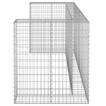 vidaXL Perete gabion pentru pubele, 254x100x110 cm, oțel galvanizat vidaXL Perete gabion pentru pubele, 254x100x110 cm, oțel galvanizat