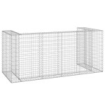vidaXL Perete gabion pentru pubele, 254x100x110 cm, oțel galvanizat vidaXL Perete gabion pentru pubele, 254x100x110 cm, oțel galvanizat
