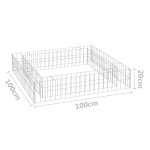 vidaXL Strat înălțat de gabion, 100x100x20 cm, oțel galvanizat