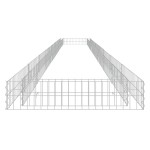 vidaXL Strat înălțat de gabion, 800x100x20 cm, oțel galvanizat