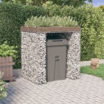 vidaXL Perete gabion pentru pubela gunoi 110x91x120 cm fier galvanizat vidaXL Perete gabion pentru pubela gunoi 110x91x120 cm fier galvanizat