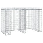 vidaXL Perete gabion pentru pubela gunoi 192x91x120 cm fier galvanizat vidaXL Perete gabion pentru pubela gunoi 192x91x120 cm fier galvanizat