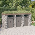 vidaXL Perete gabion pentru pubela gunoi 270x91x120 cm fier galvanizat vidaXL Perete gabion pentru pubela gunoi 270x91x120 cm fier galvanizat