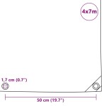 vidaXL Prelată 650 g/m², 4x7 m