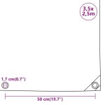 vidaXL Prelată, negru, 3,5x2,5 m, 650 g/m²