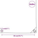vidaXL Prelată, 6x8 m, 650 g/m²