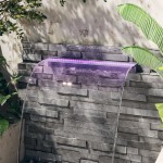 vidaXL Deversor de cascadă cu LED-uri RGB, acrilic, 90 cm vidaXL Deversor de cascadă cu LED-uri RGB, acrilic, 90 cm
