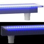 vidaXL Deversor de cascadă cu LED-uri RGB, acrilic, 108 cm vidaXL Deversor de cascadă cu LED-uri RGB, acrilic, 108 cm