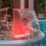 vidaXL Fântână de piscină cu LED-uri RGB, acril, 51 cm vidaXL Fântână de piscină cu LED-uri RGB, acril, 51 cm