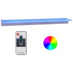 vidaXL Deversor de cascadă cu LED-uri RGB, 108 cm, oțel inoxidabil