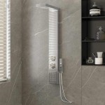 vidaXL Sistem panou de duș, pătrat, oțel inoxidabil vidaXL Sistem panou de duș, pătrat, oțel inoxidabil