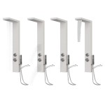 vidaXL Sistem panou de duș din aluminiu, alb vidaXL Sistem panou de duș din aluminiu, alb