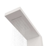 vidaXL Sistem panou de duș din aluminiu, alb vidaXL Sistem panou de duș din aluminiu, alb