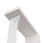 vidaXL Sistem panou de duș din aluminiu, alb vidaXL Sistem panou de duș din aluminiu, alb