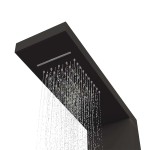vidaXL Sistem panou de duș din aluminiu, negru vidaXL Sistem panou de duș din aluminiu, negru