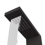 vidaXL Sistem panou de duș din aluminiu, negru vidaXL Sistem panou de duș din aluminiu, negru