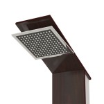 vidaXL Sistem de panou de duș, maro, sticlă vidaXL Sistem de panou de duș, maro, sticlă