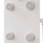vidaXL Unitate panou de duș, alb, 25x47,5x130 cm, sticlă vidaXL Unitate panou de duș, alb, 25x47,5x130 cm, sticlă
