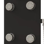 vidaXL Unitate panou de duș, negru, 25x47,5x130 cm, sticlă vidaXL Unitate panou de duș, negru, 25x47,5x130 cm, sticlă
