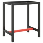vidaXL Cadru banc de lucru, negru mat/roșu mat, 70x50x79 cm, metal vidaXL Cadru banc de lucru, negru mat/roșu mat, 70x50x79 cm, metal
