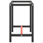 vidaXL Cadru banc de lucru, negru mat/roșu mat, 70x50x79 cm, metal vidaXL Cadru banc de lucru, negru mat/roșu mat, 70x50x79 cm, metal