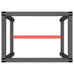 vidaXL Cadru banc de lucru, negru mat/roșu mat, 70x50x79 cm, metal vidaXL Cadru banc de lucru, negru mat/roșu mat, 70x50x79 cm, metal