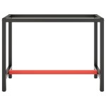 vidaXL Cadru banc de lucru, negru mat/roșu mat, 110x50x79 cm, metal