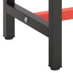 vidaXL Cadru banc de lucru, negru mat/roșu mat, 140x50x79 cm, metal vidaXL Cadru banc de lucru, negru mat/roșu mat, 140x50x79 cm, metal