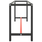 vidaXL Cadru banc de lucru, negru mat/roșu mat, 190x50x79 cm, metal vidaXL Cadru banc de lucru, negru mat/roșu mat, 190x50x79 cm, metal