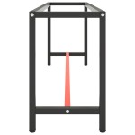 vidaXL Cadru banc de lucru, negru mat/roșu mat, 210x50x79 cm, metal