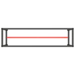 vidaXL Cadru banc de lucru, negru mat/roșu mat, 210x50x79 cm, metal