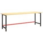 vidaXL Cadru banc de lucru, negru mat/roșu mat, 220x57x79 cm, metal vidaXL Cadru banc de lucru, negru mat/roșu mat, 220x57x79 cm, metal