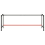 vidaXL Cadru banc de lucru, negru mat/roșu mat, 220x57x79 cm, metal vidaXL Cadru banc de lucru, negru mat/roșu mat, 220x57x79 cm, metal