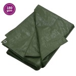 vidaXL Prelată 180 g/m², verde, 4x6 m, HDPE vidaXL Prelată 180 g/m², verde, 4x6 m, HDPE