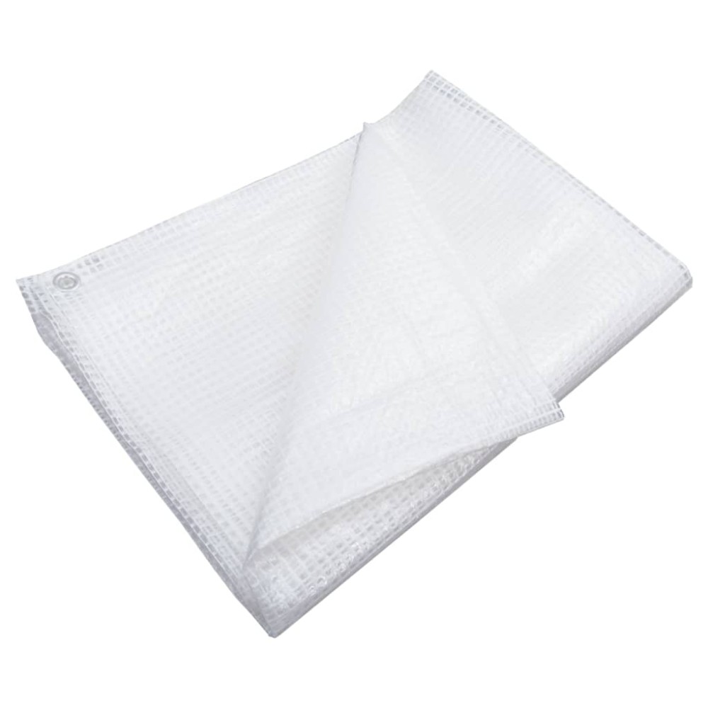 vidaXL Prelată Leno, alb, 8x8 m, 140 g/m²