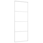 vidaXL Ușă glisantă, alb, 76x205 cm, sticlă ESG și aluminiu vidaXL Ușă glisantă, alb, 76x205 cm, sticlă ESG și aluminiu