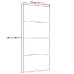 vidaXL Ușă glisantă, negru, 90x205 cm, sticlă ESG mată și aluminiu