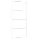 vidaXL Ușă glisantă, alb, 90x205 cm, sticlă ESG mată și aluminiu vidaXL Ușă glisantă, alb, 90x205 cm, sticlă ESG mată și aluminiu